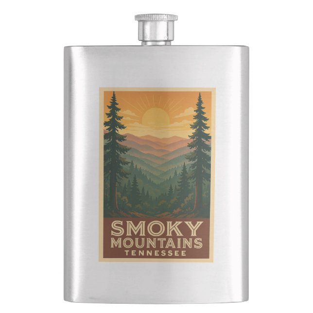 Smoky Mountains National Park Flask (Front)