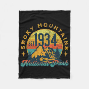 Smoky Mountains Nature Mountains Hiking Outdoors V Fleece Blanket