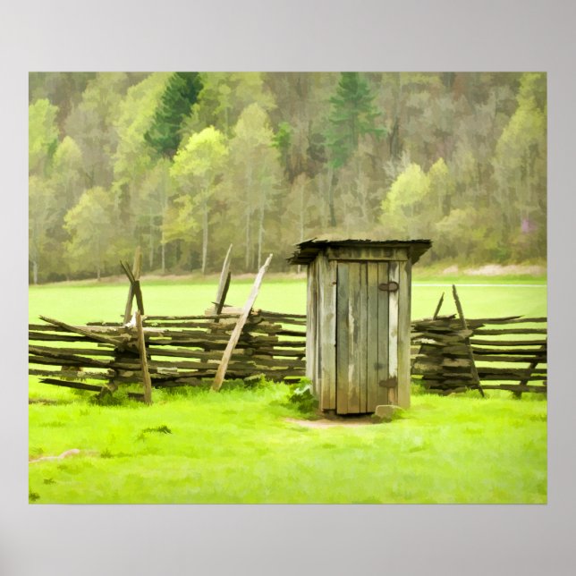 Smoky Mountains Outhouse Poster (Front)