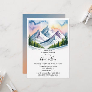 Smoky Mountains Winter Couples Shower Invitation
