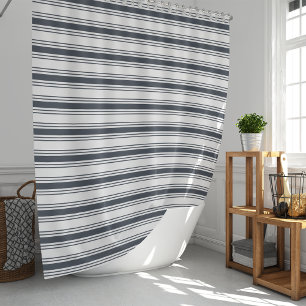 Smoky Navy and White Horizontal Stripe