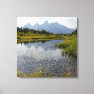 Smoky Reflections of the Grand Tetons Canvas Print