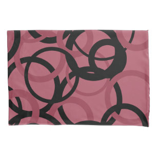 Smoky Topaz and Black Circles  Pillowcase