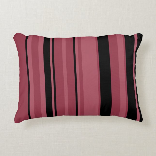 Smoky Topaz and Black Stripes   Accent Pillow (Front)