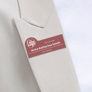 Smoky Topaz Logo Business & Expertise Employee Name Tag