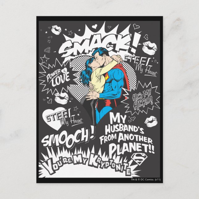 Smooch, Smack - Collage Postcard (Front)