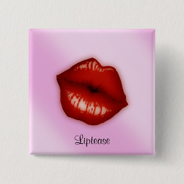 Smooches Collection 2 Inch Square Button (Front)