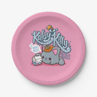 Smooshy Mushy Caley Kitty plate