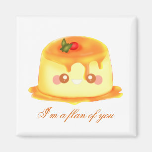Smooth And Creamy Caramel Spanish Flan Magnet