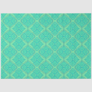 Smooth Arabesque - Seafoam Geometric Pattern Tissue Paper