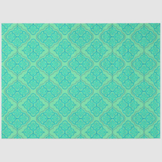 Smooth Arabesque - Seafoam Geometric Pattern Tissue Paper