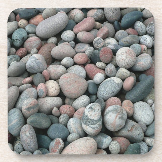 Smooth Beach Stones Coasters (Front)