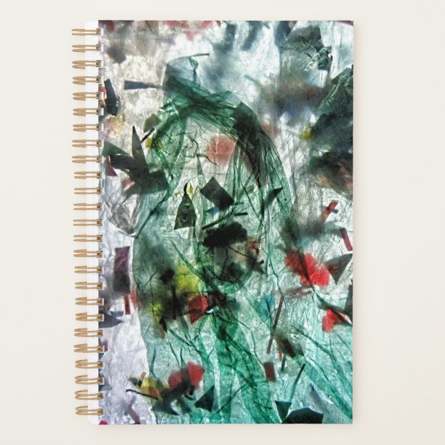 Smooth blue abstract planner,Plastic motif  gift  Planner (Front)