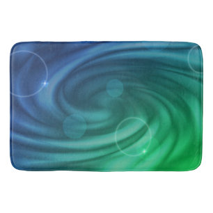 Smooth Blue And Green Colour Mix  Vortex Bath Mat