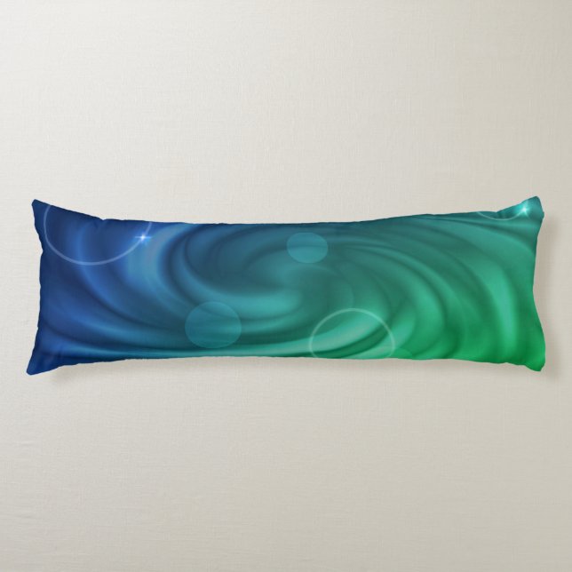 Smooth Blue And Green Colour Mix  Vortex Body Pillow (Front)