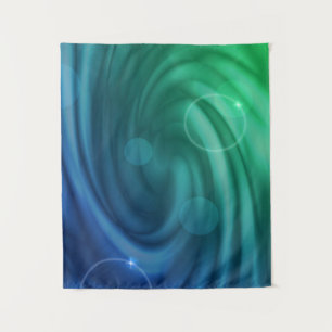 Smooth Blue And Green Colour Mix Vortex Tapestry