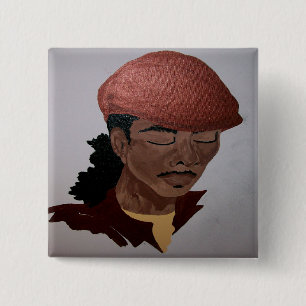 Smooth Brotha by Kenya Verrett 2 Inch Square Button