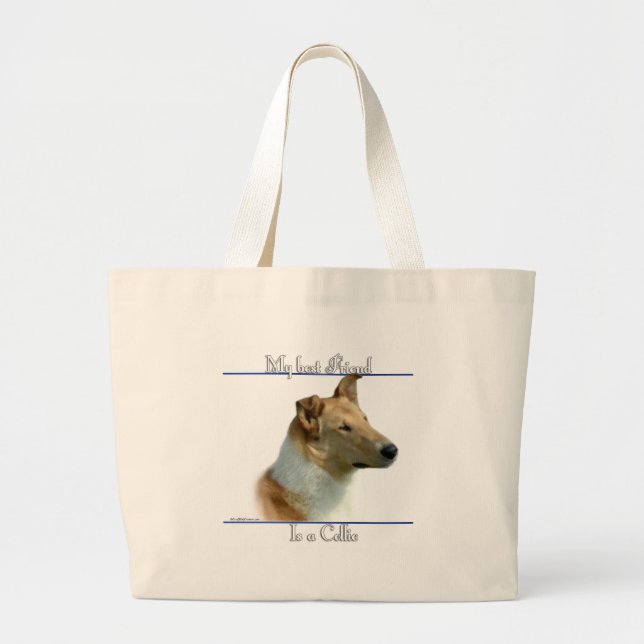 Smooth Collie Best Friend 2 Large Tote Bag (Front)