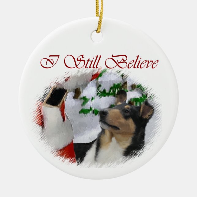 Smooth Collie Cadeaux de Noël Ornement (Devant)