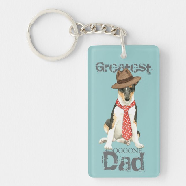 Smooth Collie Dad Keychain (Front)