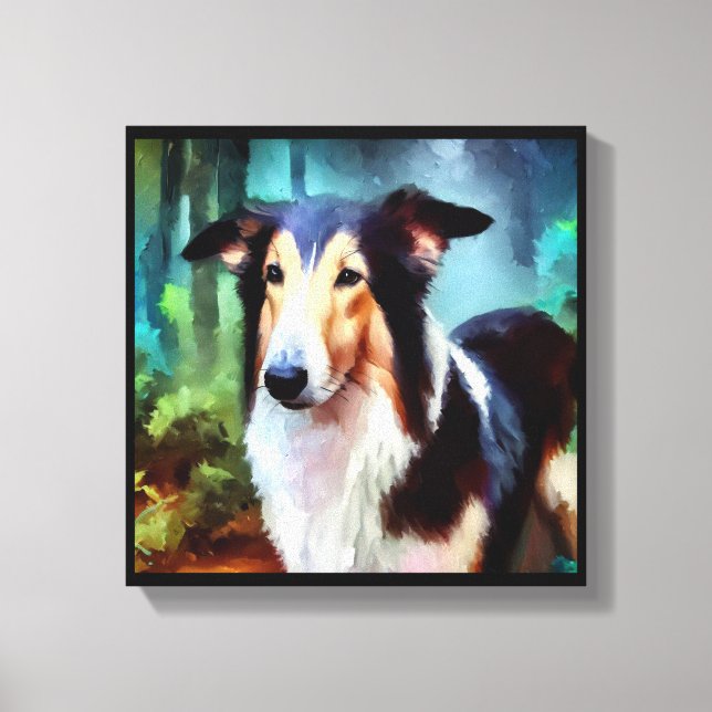 Smooth Collie Dog Canvas Print (Front)