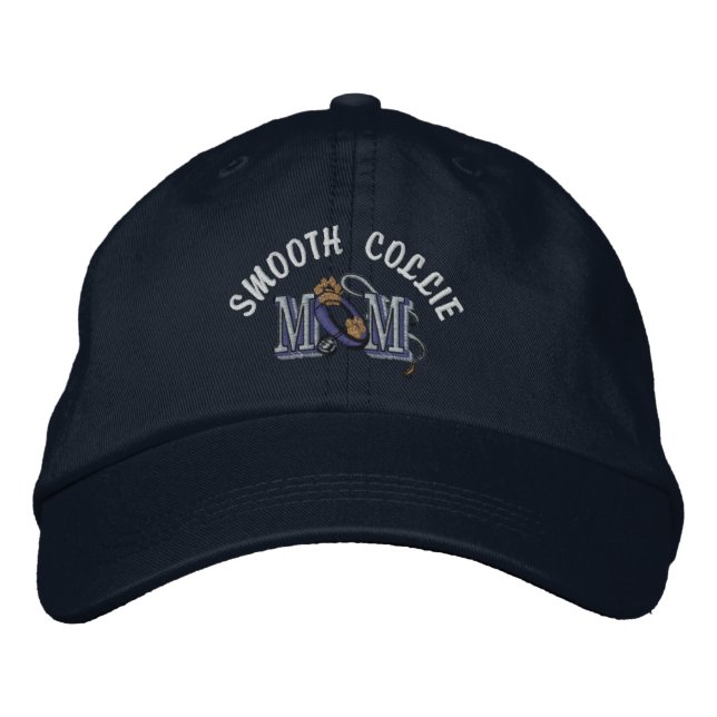 Smooth Collie Dog Mom Embroidered Hat (Front)