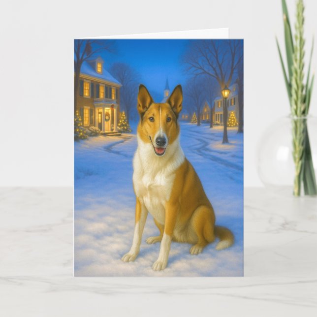 Smooth Collie Holiday Card (Front)