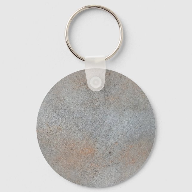 Smooth Concrete Cement With Clay Image Keychain (Front)