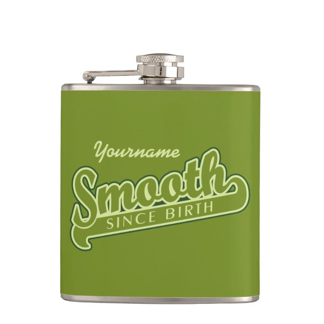 SMOOTH custom monogram flask (Front)