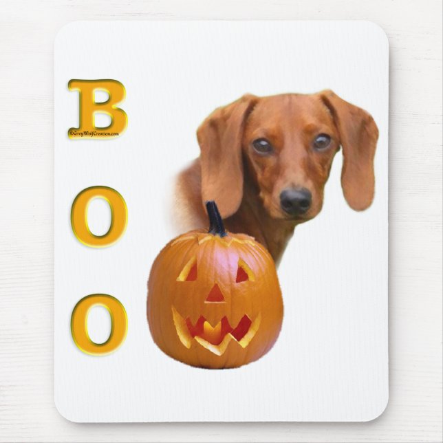Smooth Dachshund Boo Mouse Pad (Front)