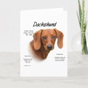 Smooth Dachshund Meet the Breed Holiday Card