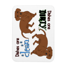 Smooth Dachshund Rectangle Dishwasher Magnet