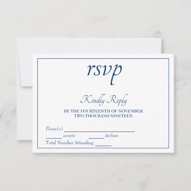 Smooth Elegance RSVP (Front)
