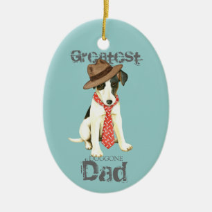 Smooth Fox Terrier Dad Ceramic Ornament