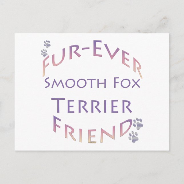 Smooth Fox Terrier Furever Friend Postcard (Front)