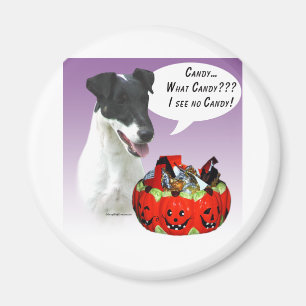Smooth Fox Terrier Halloween Candy Magnet