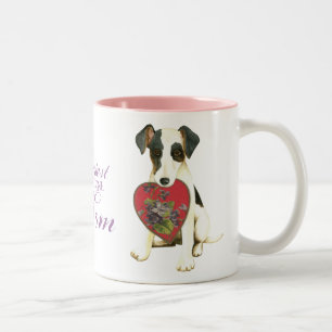 Smooth Fox Terrier Heart Mom Two-Tone Coffee Mug