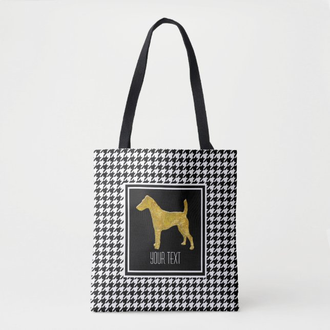 Smooth Fox Terrier Houndstooth Tote Bag (Front)