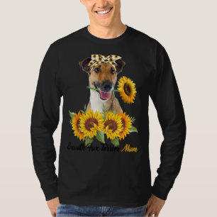 Smooth Fox Terrier Mom Sunflower Summer Dog Mom Ma T-Shirt