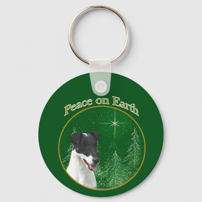 Smooth Fox Terrier Peace Keychain (Front)