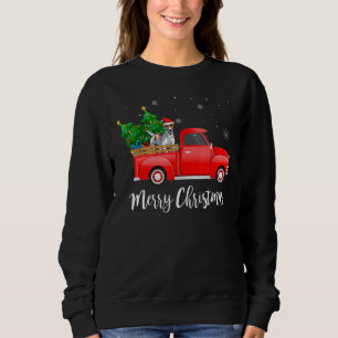 Smooth Fox Terrier Red Truck Christmas Tree Xmas D Sweatshirt