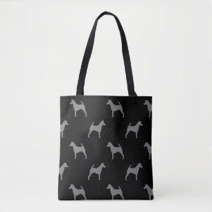 Smooth Fox Terrier Silhouettes Pattern Tote Bag