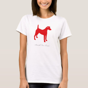 Smooth Fox Terrier T-shirt (red silhouette)