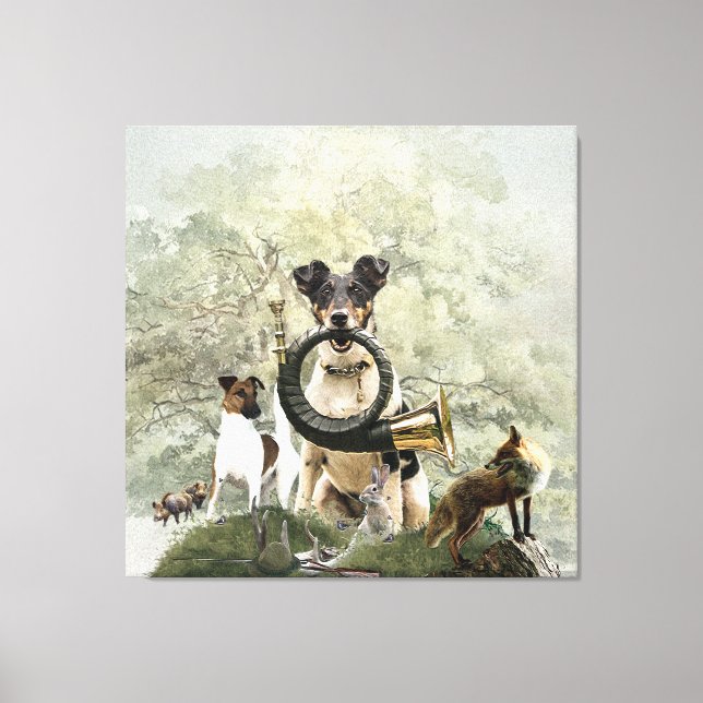 Smooth Fox Terrier Tapestry Canvas Print (Front)