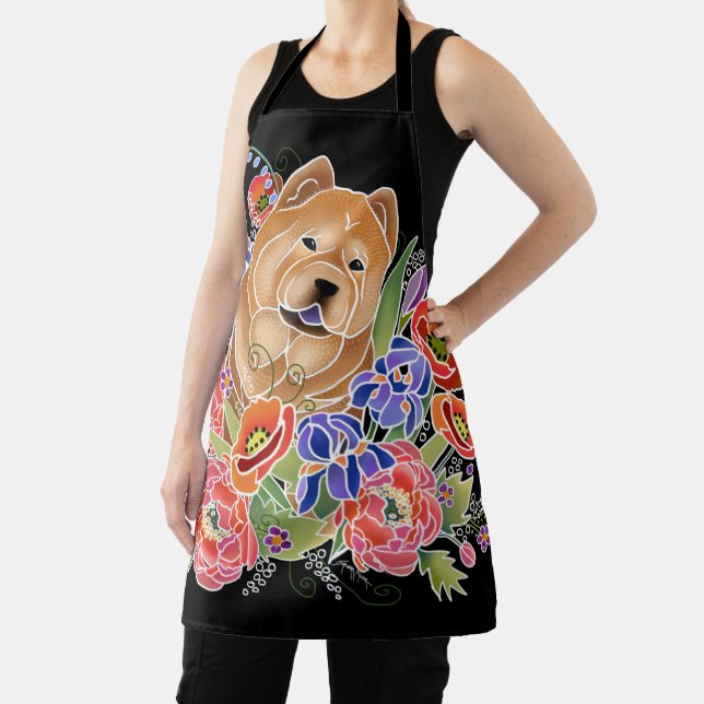 SMOOTH GARDEN PATH  Chow All-Over Print Apron (Insitu)