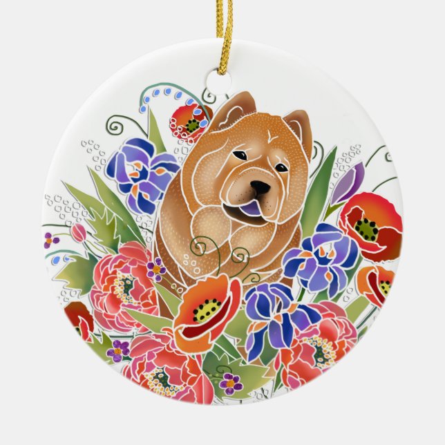 SMOOTH GARDEN PATH  Chow ornament (Front)