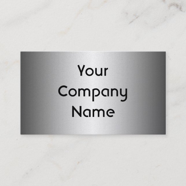 Smooth Gold Metal Look Business Cards (Front)