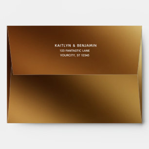 Smooth Gold Outside, Plain Inside, Return Address Envelope