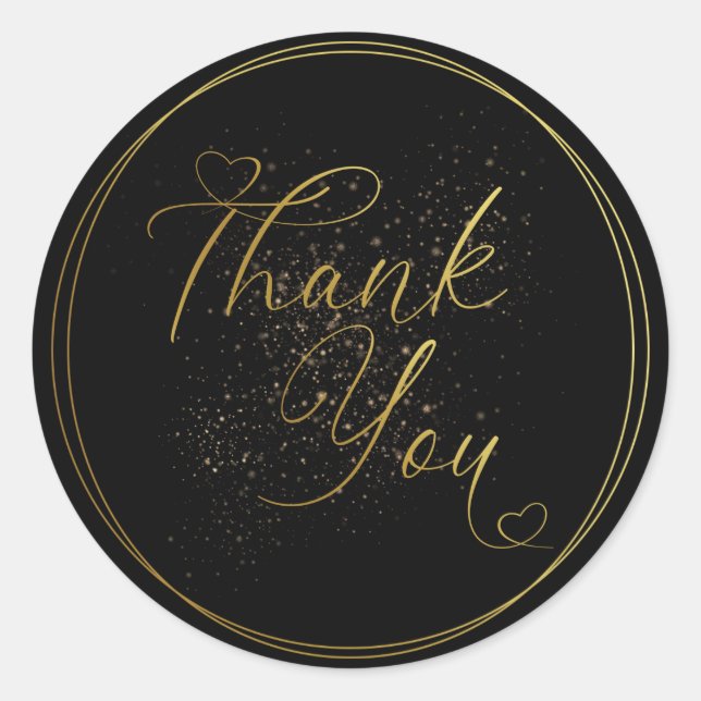 Smooth Gold Thank You Label (Front)