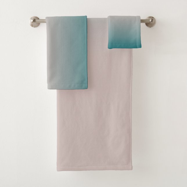 Smooth gradient summer colours fashion simple colo bath towel set (Insitu)